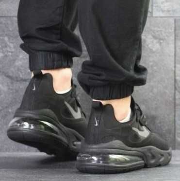 Мужские Черные Кроссовки Найк Сеточка Мужские Черные с Амортизацией