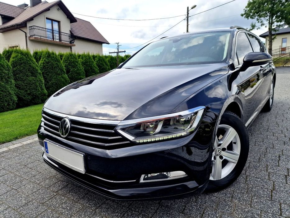 Volkswagen Passat I właś, 2016r, FULL LED, 2.0TDI 150KM DSG, Łopatki, Serwis, STAN BDB