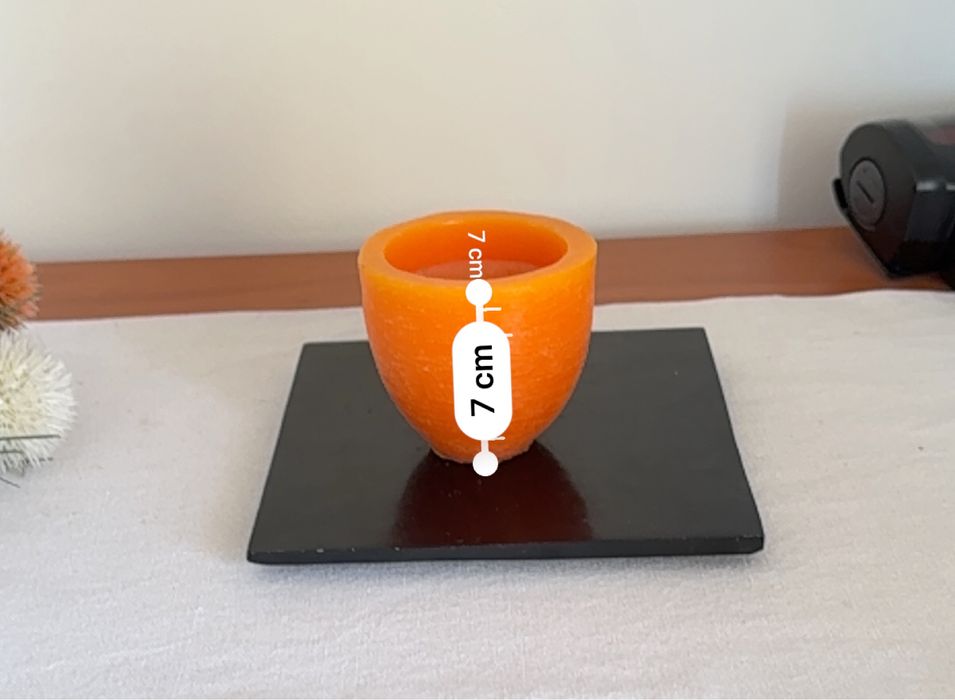 4 velas laranja e vermelho