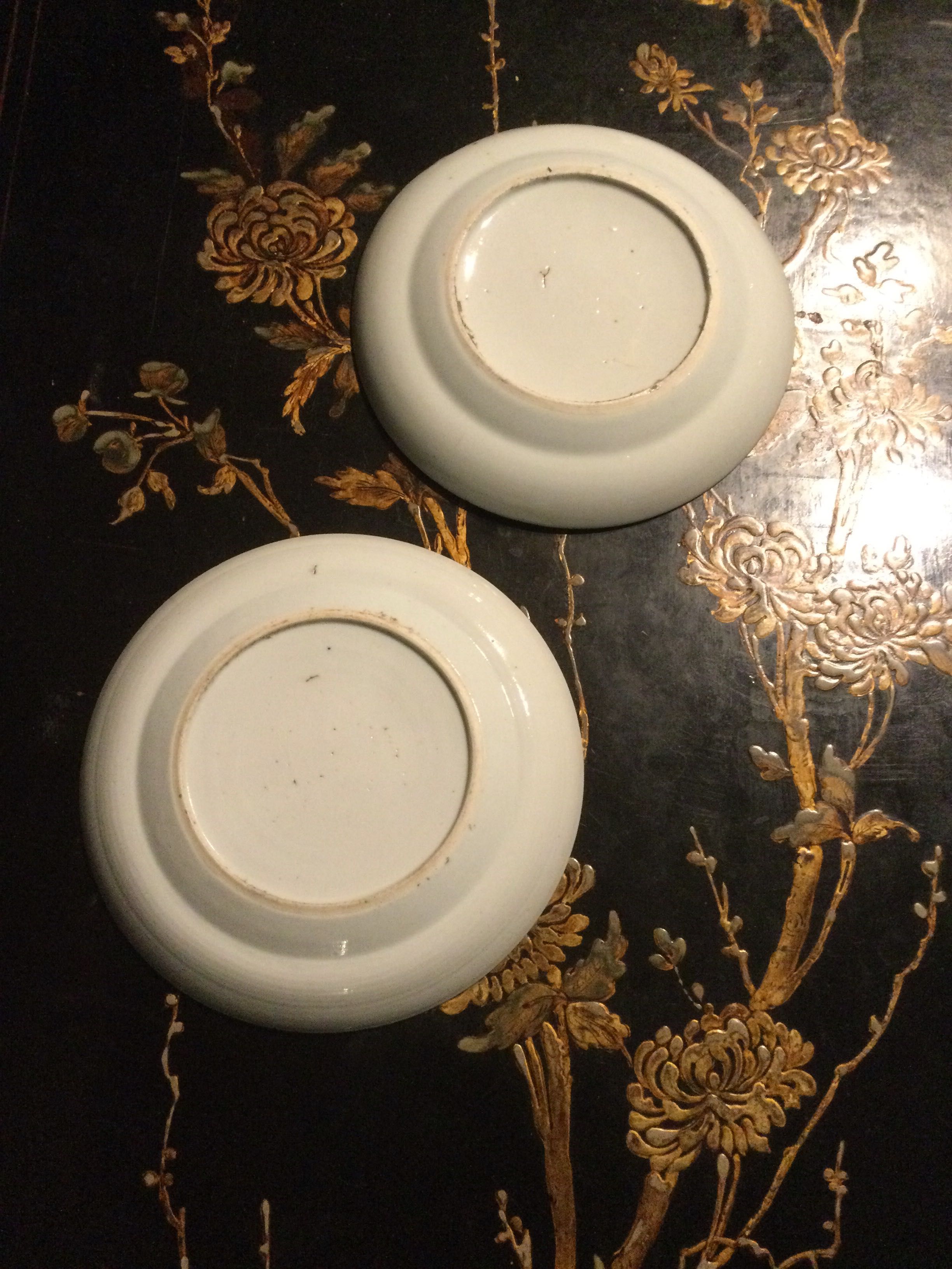 Dois pratos porcelana chinesa séc XIX 21 cm