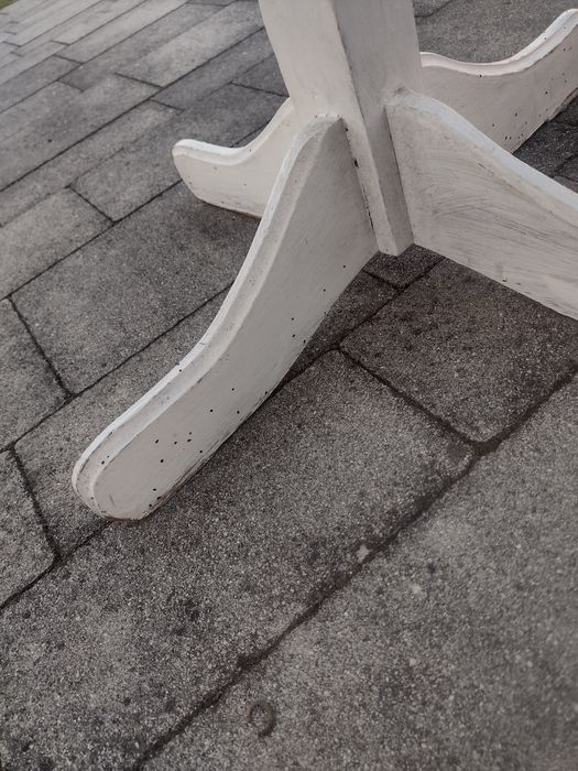 Stolik ala vintage niebiesko biały