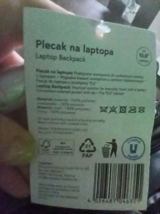 Plecak na laptopa 15.6'