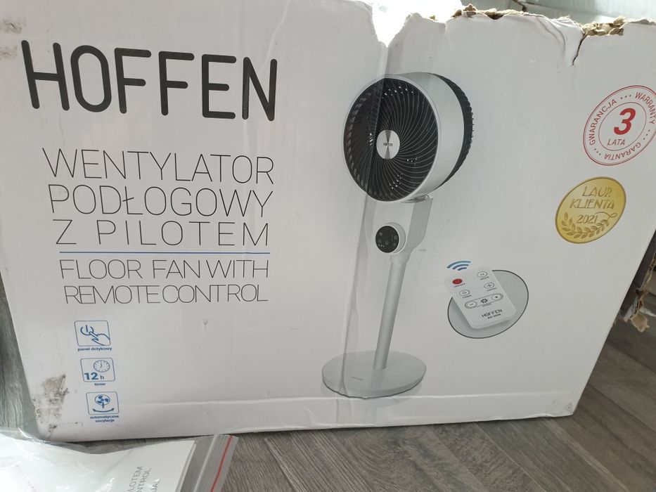 Wiatrak wentylator podlogowy z pilotem nowy