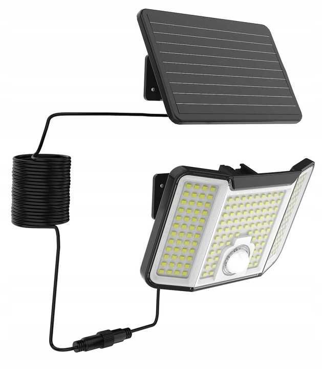 Lampa solarna LED czujnik ruchu i zmierzchu oświetl ogród bez prądu