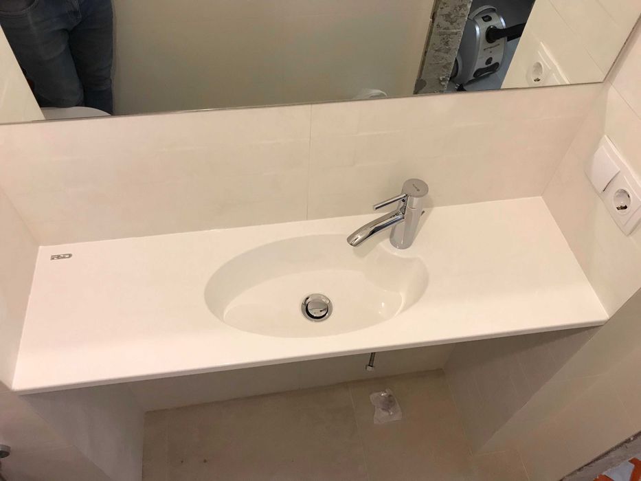 умывальник, столешница в ванную, раковина с искуственного камня