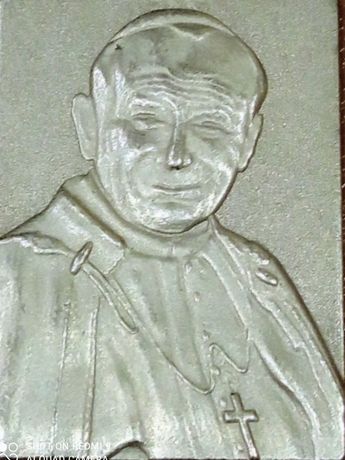 Wizerunek Papieża Jana Pawła 2 o wymiarach 4/5.5 cm