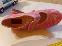 Kapcie balerinki buciki różowe skórzane wkładki