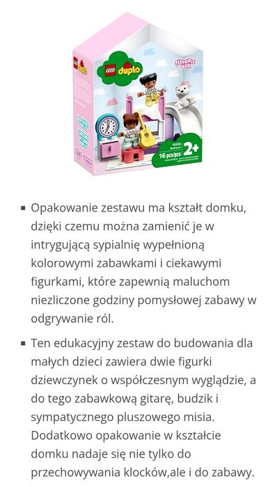 Lego Duplo 10926 sypialnia