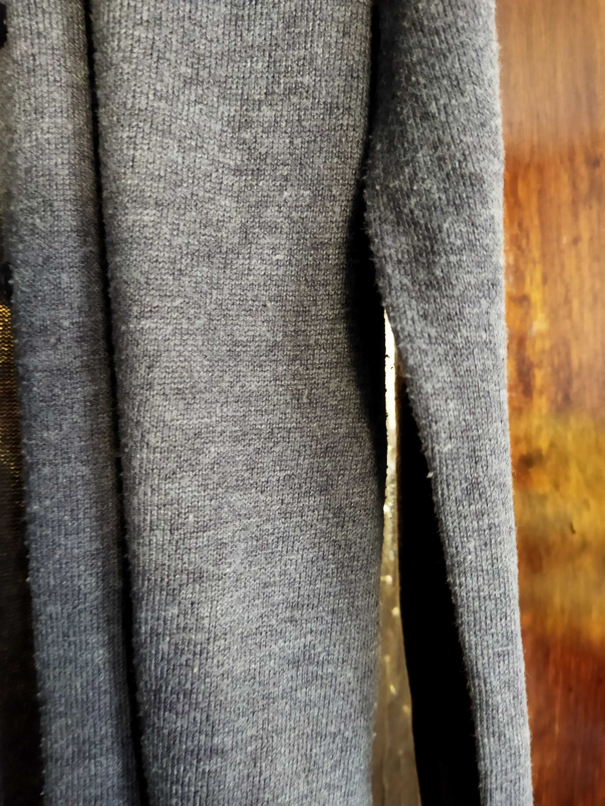 Sweter damski L kardigan guziki lekki cienki Reserved szary w fiolet