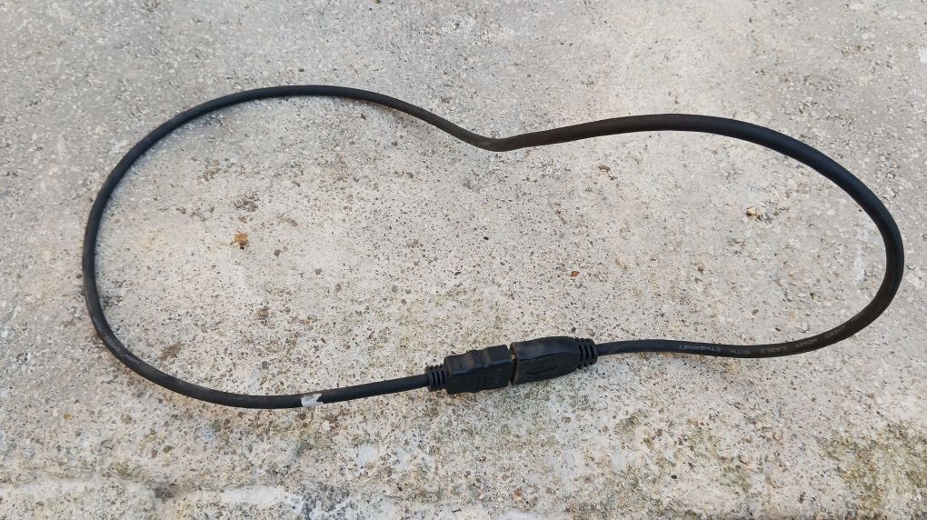 11 Cabos USB 2.0 preto macho - fêmea