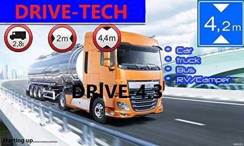 Novo GPS Sat NAV de 4,3 polegadas, para carro, camião, autocarro,