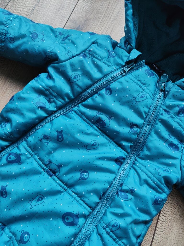 Kombinezon zimowy niebieski dla chłopca w misie polarek