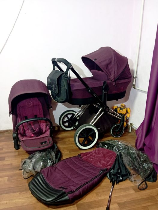 Шикарная Коляска Cybex Priam Platinum 2в1 +аксессуары