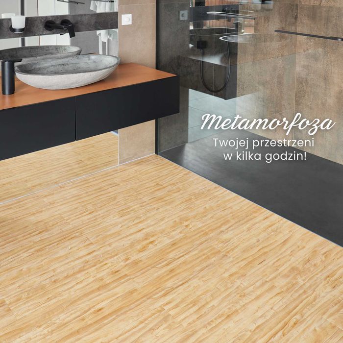 Panele Winylowe Samoprzylepne 5m² MIODOWE SĘKI Deski parkiet