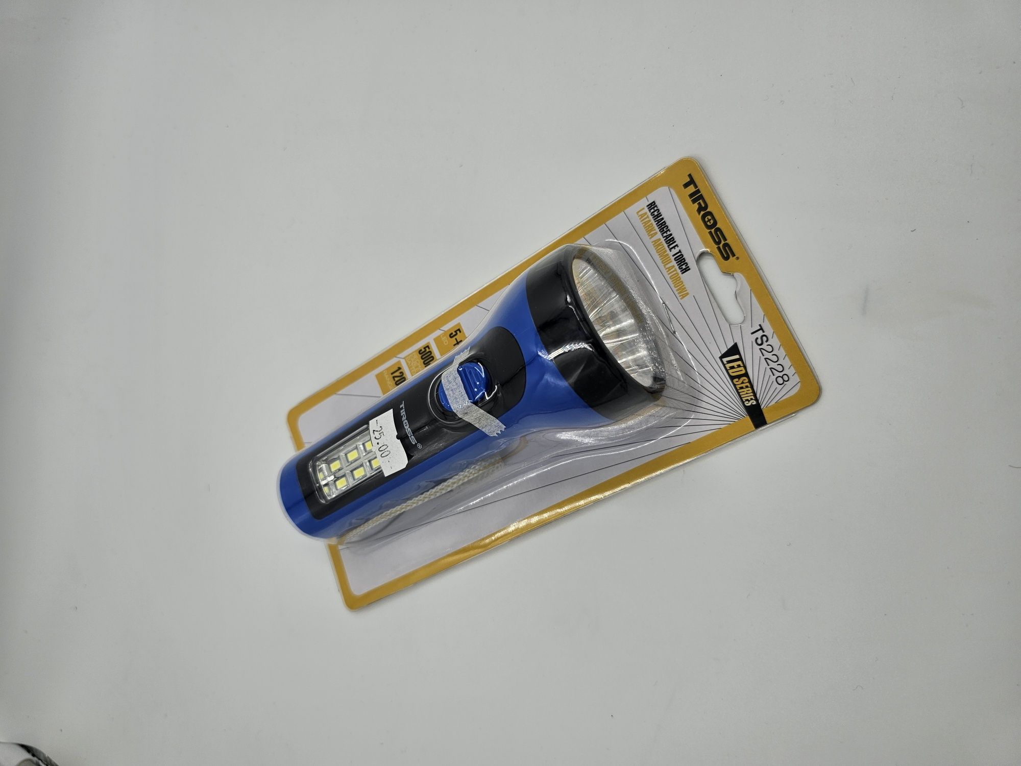 Latarka Tiross TS-2228 — 5 LED z przodu, 6 LED z boku, ładowana bezpoś