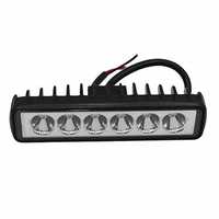 Holofote luz 18w 6 led 12v 6*3w feixe inundação para jeep 4x4 atv 4wd