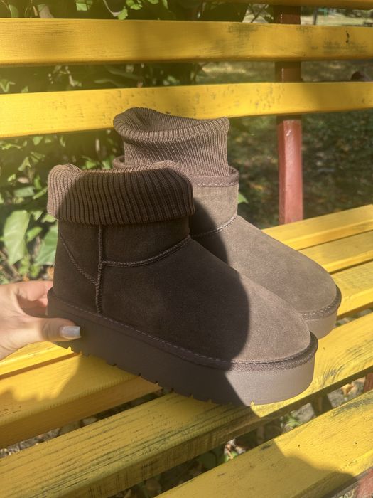 Угги з носочком натуральна замша
