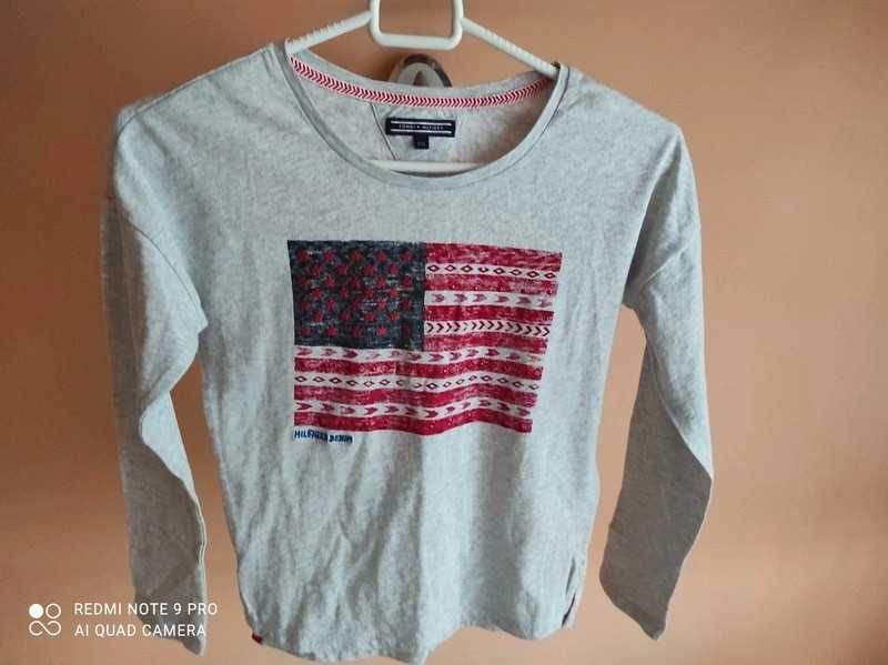 Bluzka/t-shirt długi rękaw firmy Tommy Hilfiger rozmiar 10 lat