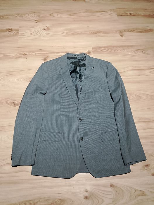 Szara Wełniana Marynarka Hugo Boss