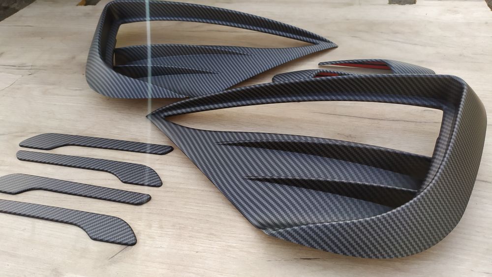Комплект накладок Тесла модель 3, Y карбон матові тюнінг