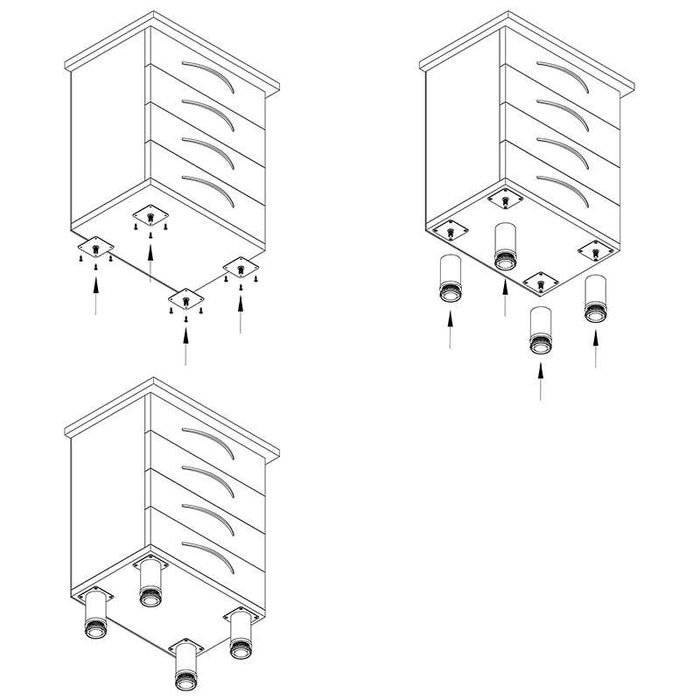 Меблеві ніжки h=100 мм з можливістю регулювання.