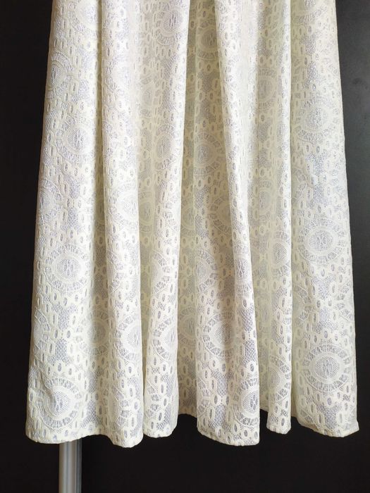 Przepiękna długa suknia sukienka na wesele kolor ecru złoty XS j. nowa