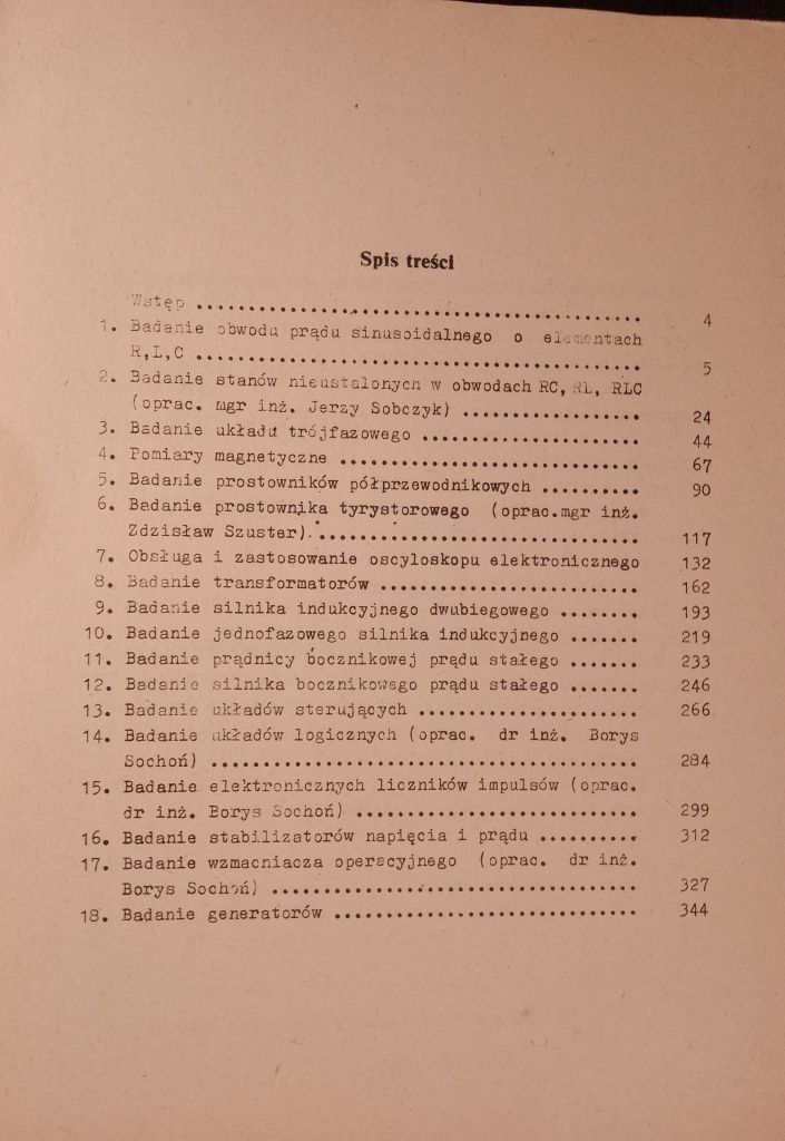 Laboratorium elektrotechniki ogólnej dla chemików - Majerowska