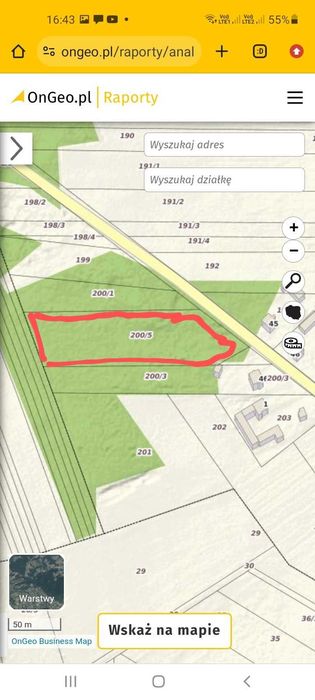 Działki leśne okolice Goworowo-Lipianka-Ostrołęka