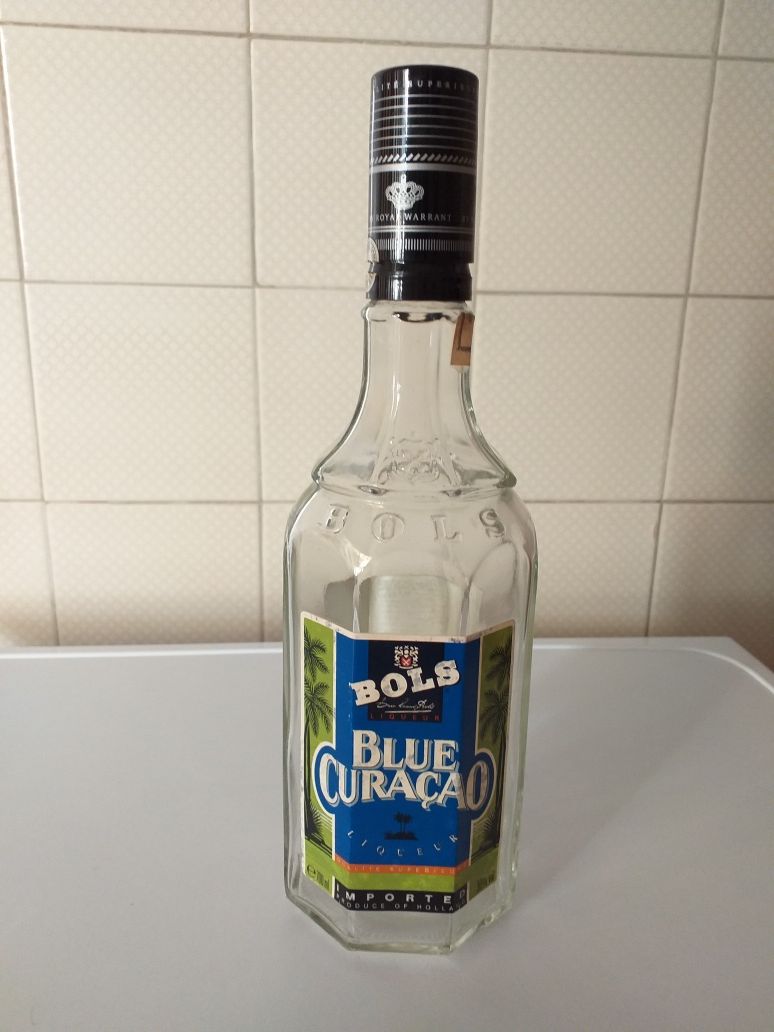 Garrafa Vazia Liqueur "Blue Curaçao"