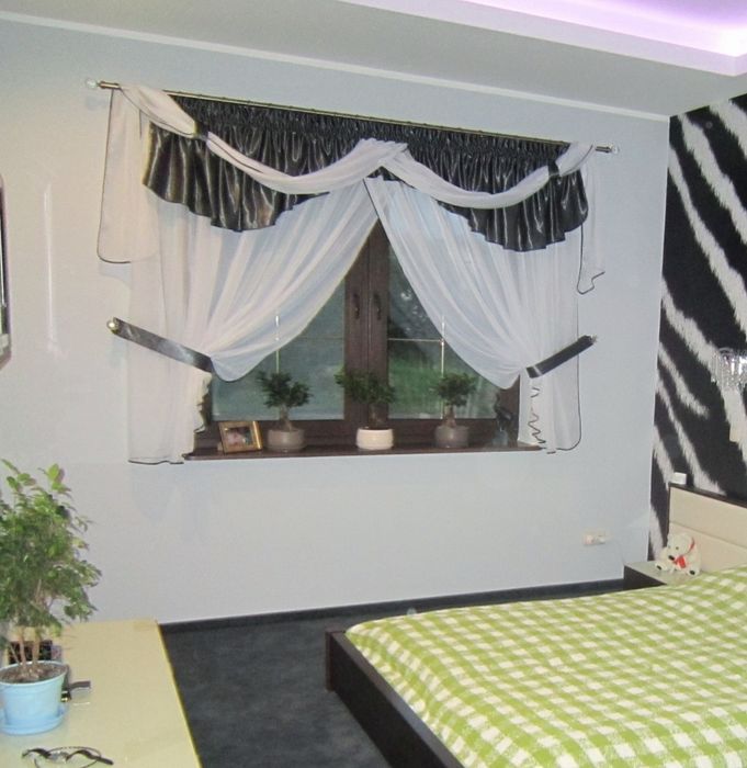 Firana + lambrekin szyte na miarę komplet
