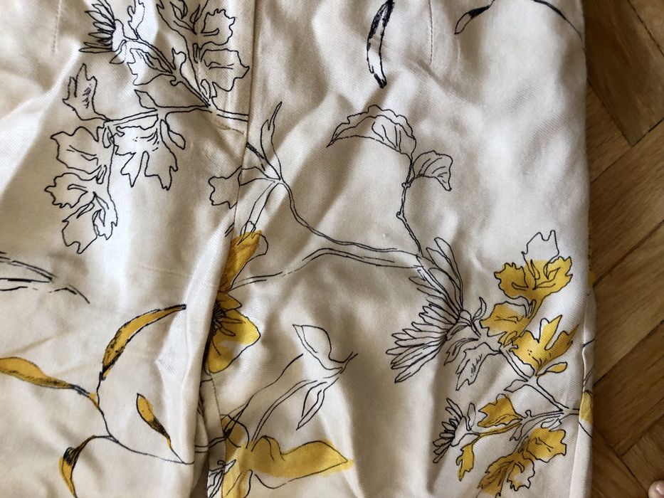 Spodnie letnie H&M Premium roz.34 kwiaty