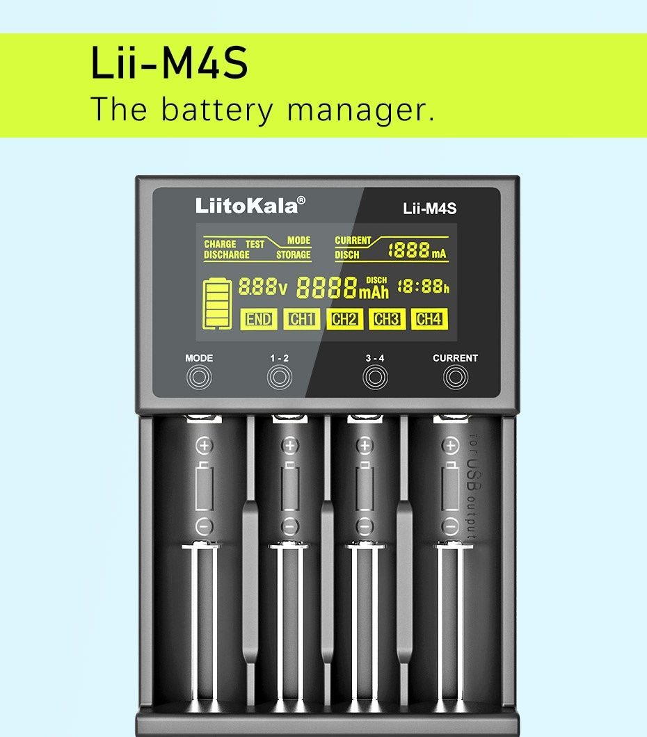 Liitokala m4s зарядка,тест батарей.