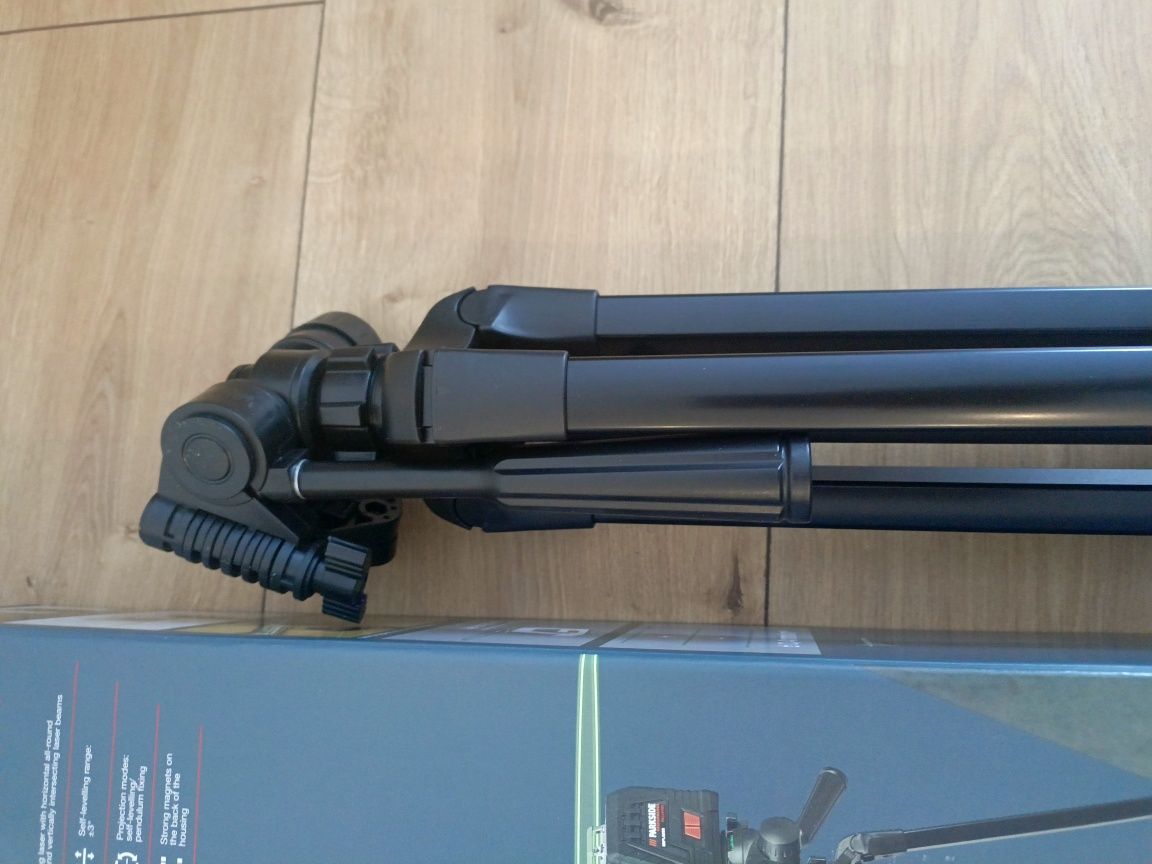 Nowy Gwarancja laser krzyżowy Parkside PKLLP B3 zielony statyw