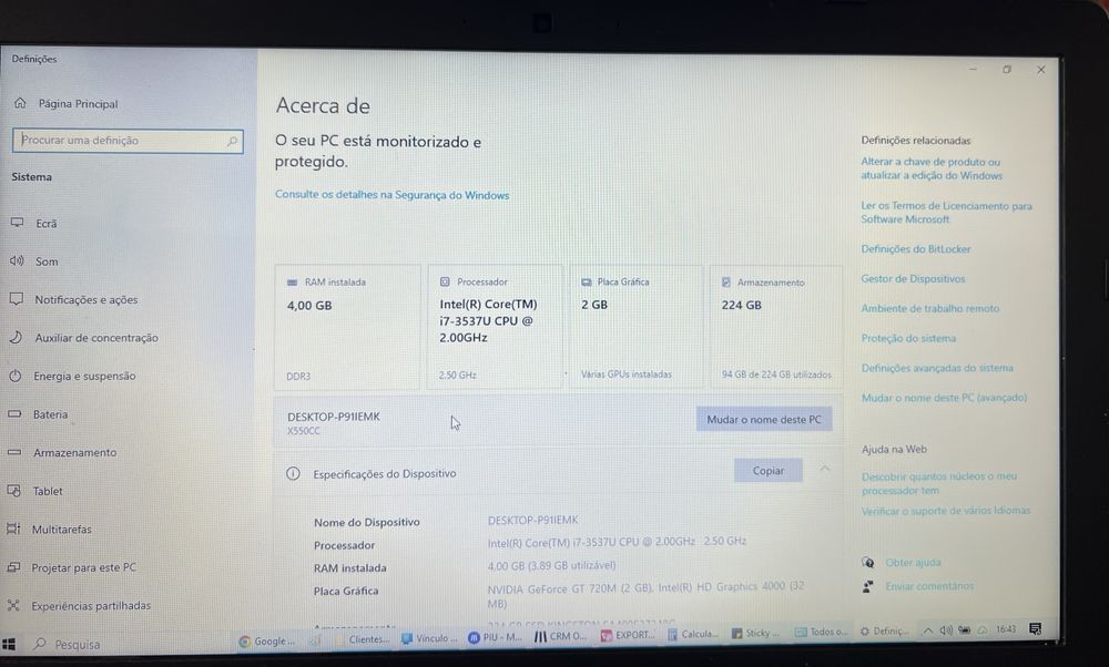 Asus X550C Cinzento