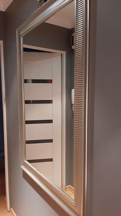 duże srebrne lustro SONGE Ikea 91x130cm