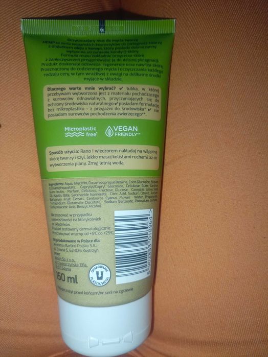 2szt: żel micelarny AA Japan Rituals , NIUQI mus konopny