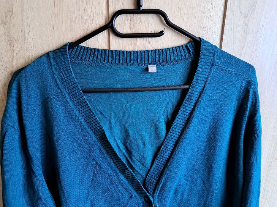 Sweter sweterek butelkowa zieleń roz 44/XXL super ładny