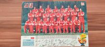 Plakat reprezentacja Polski piłka nożna grupa I 1982 prl