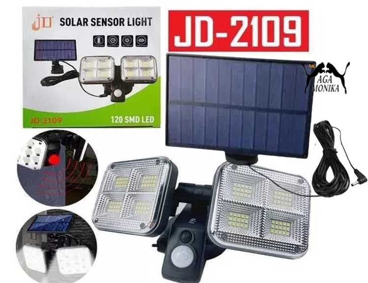 Lampa Solar Solarna Z Czujnikiem Ruchu Zmierzchu 120 LED