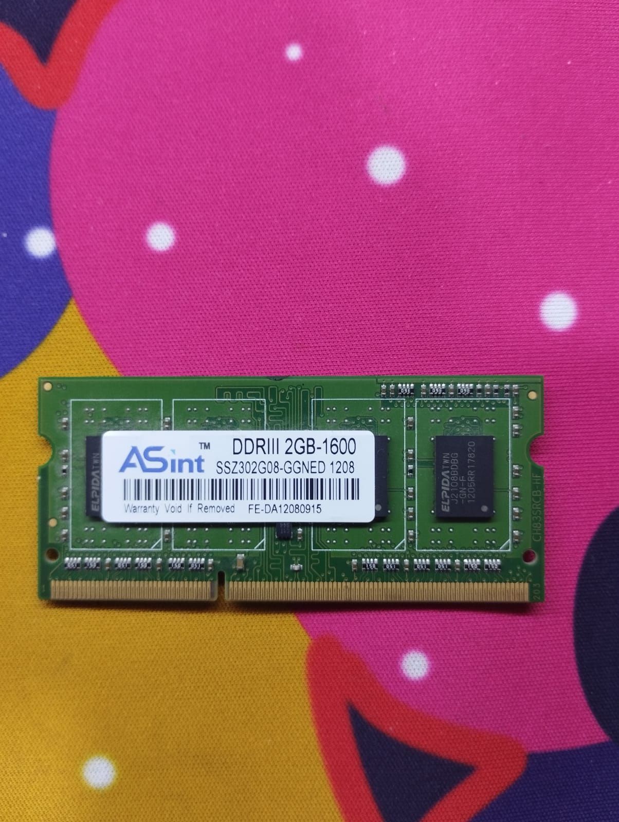 Пам'ять до ноутбука DDR3 2GB