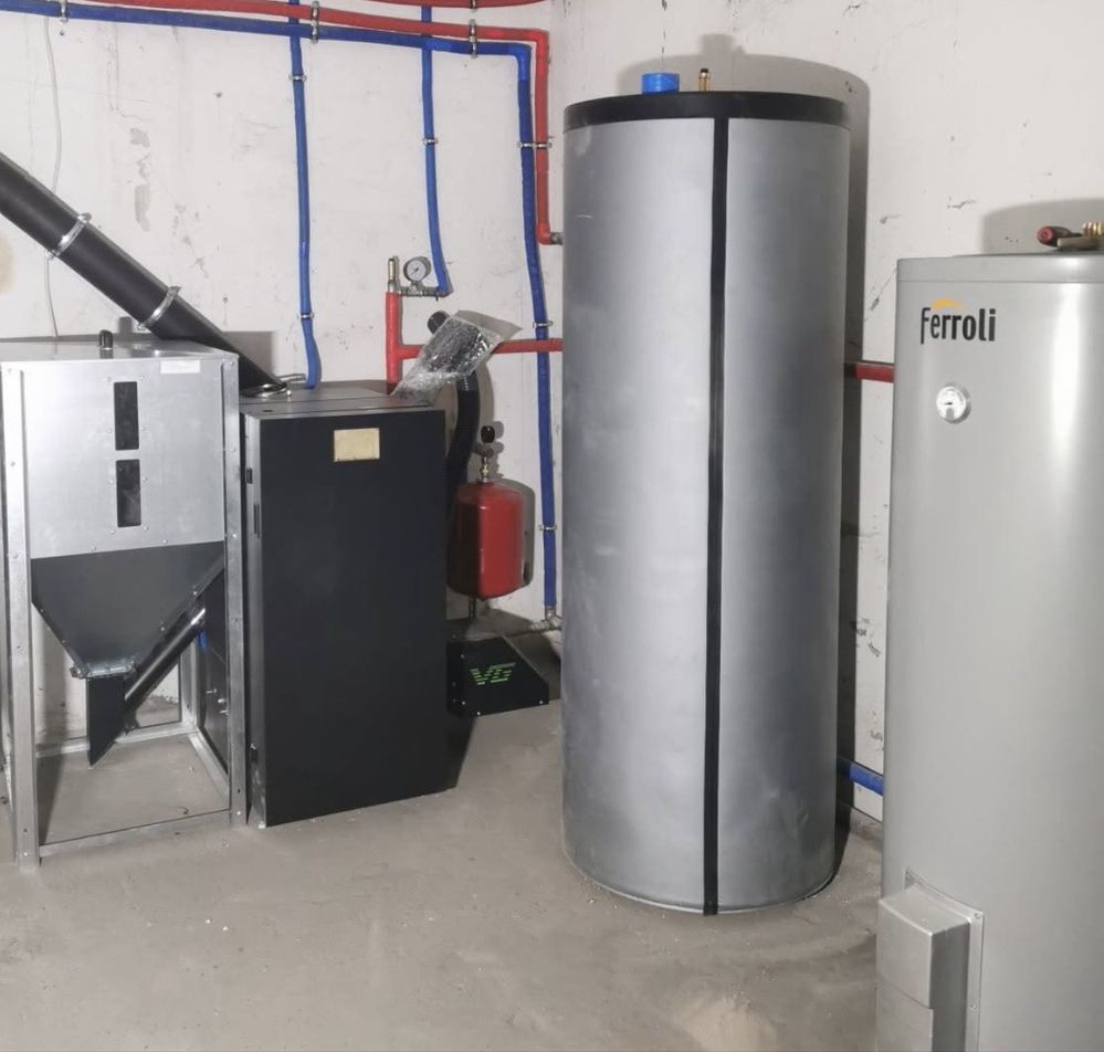 Kocioł piec pellet 18kw Ferolli/SAS zbiornik+montaż+audyt+dotacja