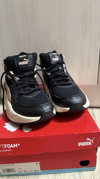 Кросівки жіночі  Puma xray speed mid wtr black 40