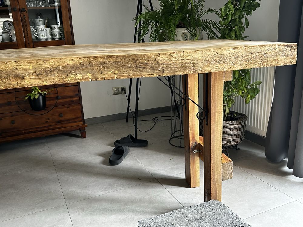 Stół dębowy lita deska 2,5m 10cm grubości