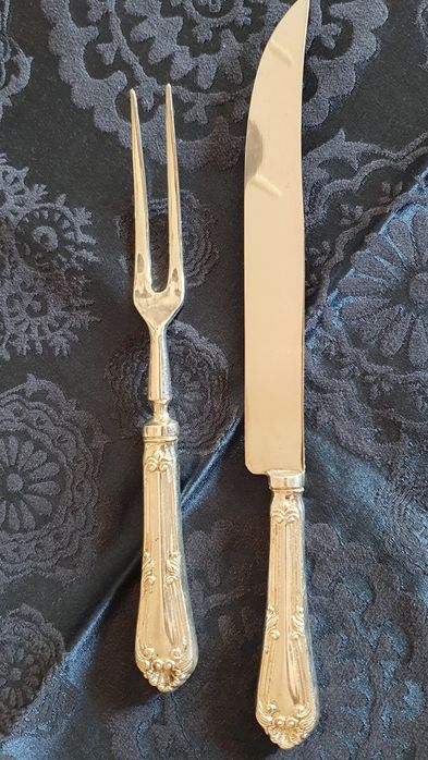 Talher para Trinchar Carne banhado a prata