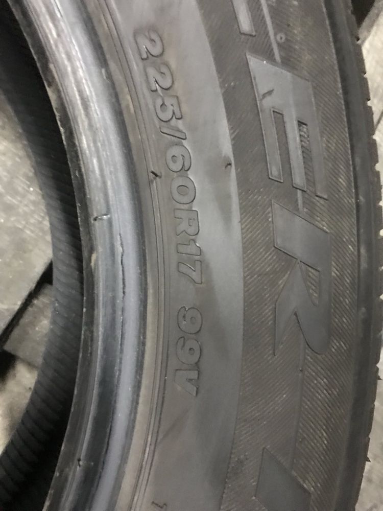 BRIDGESTONE 225/60r17 пара резина шини б/у склад оригінал літо