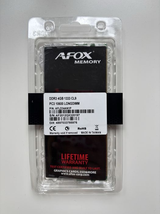 AFOX memory RAM ddr3