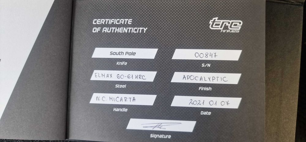 Nóż TRC Knives South Pole Apocalyptic Biohazard 2020		Elmax