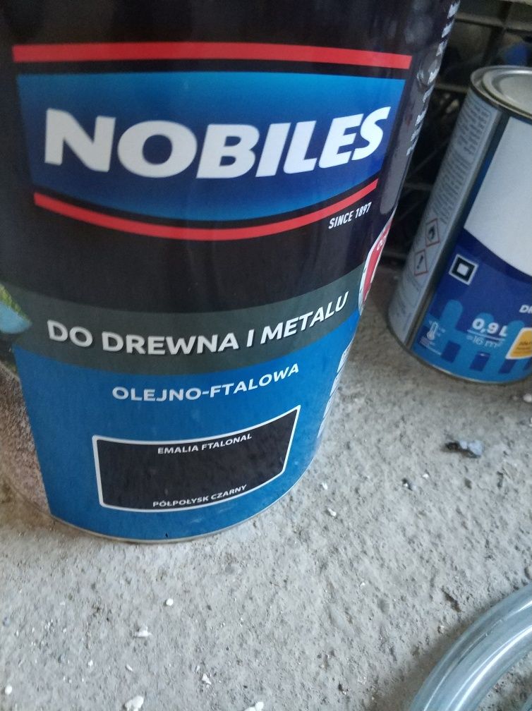 Farba olejna czarna do metalu i drewna 5L