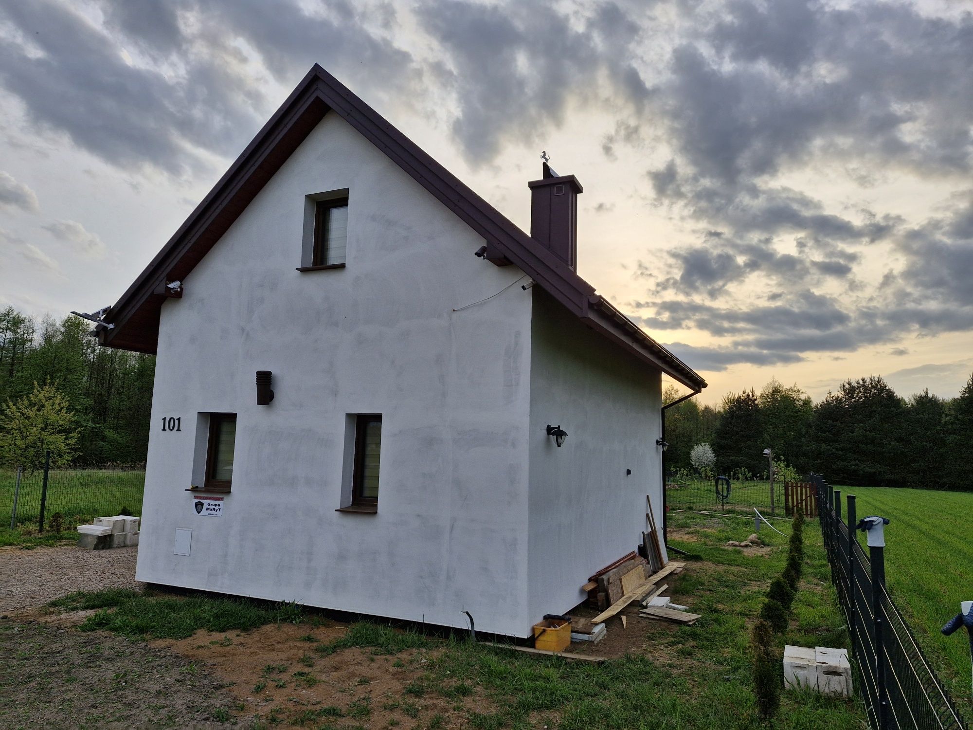 Nowy dom z działką 6ar w stanie deweloperskim Okazja!!.