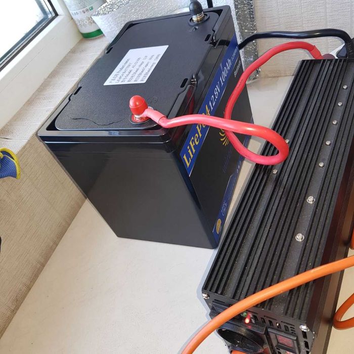 LiFePo4 Акумулятор 12v 100Ah BMS 100A + Inverter UPS 2000W/4000W